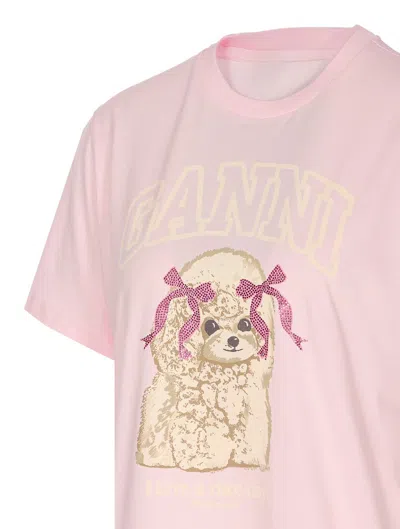 Ganni T-shirts And Polos In Neutral