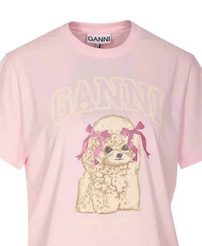 Ganni T-shirts And Polos In Neutral