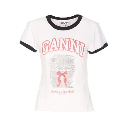 Ganni T-shirts And Polos In Multi