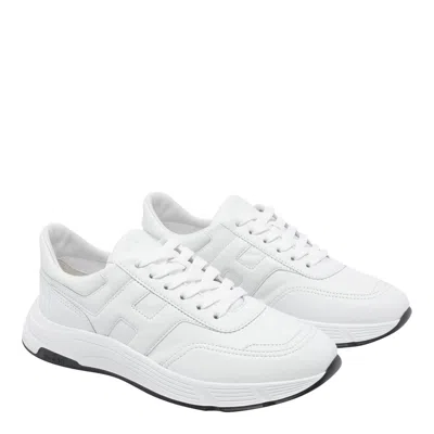 Hogan Suede Leather Hyperlight Trainers In White