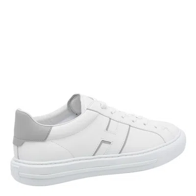 Hogan Lateral Logo Round Toe Trainers In White