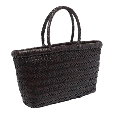 Dragon Diffusion Women Mini Flat Gora Basket Bag In Brown