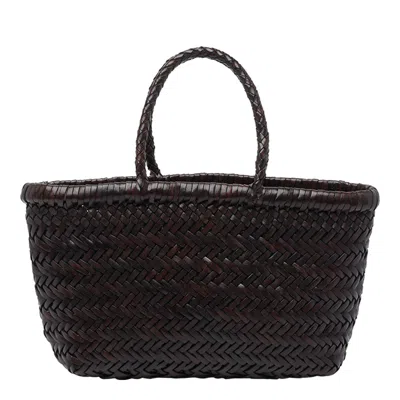 Dragon Diffusion Women Mini Flat Gora Basket Bag In Brown