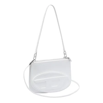 Diesel 1dr Twin Shoulder Bag In White