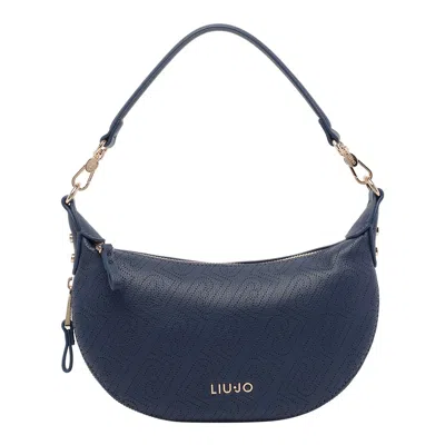 Liu •jo Liu Jo Embossed Print Blue Shoulder Bag