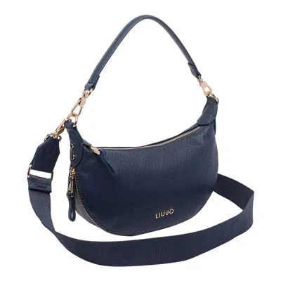 Liu •jo Liu Jo Embossed Print Blue Shoulder Bag