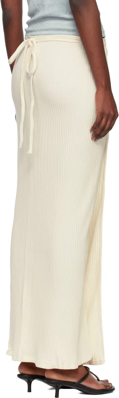 Baserange Off-white Brig Maxi Skirt In Neutral