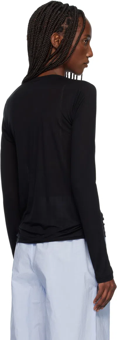 Baserange Black Long Sleeve T-shirt In Black