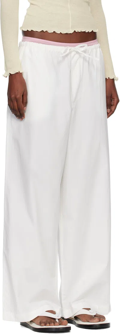 Baserange White Kolla Lounge Pants In White