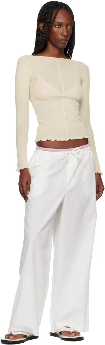 Baserange White Kolla Lounge Pants In White