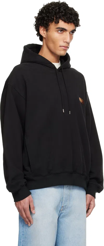 Solid Homme Black Back Logo Hoodie In Black