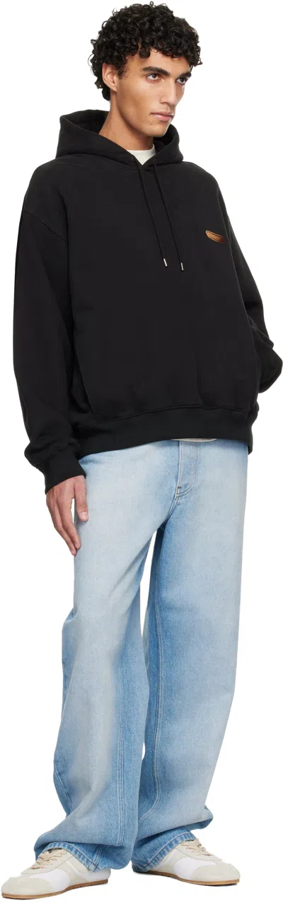 Solid Homme Black Back Logo Hoodie In Black