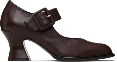 Paloma Wool Brown Carmen Heels In Burgundy