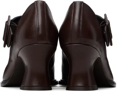 Paloma Wool Brown Carmen Heels In Burgundy