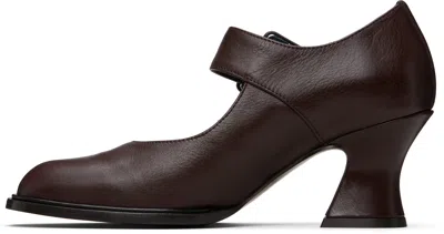 Paloma Wool Brown Carmen Heels In Burgundy