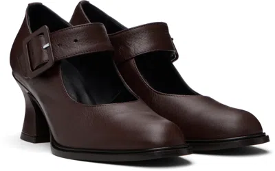 Paloma Wool Brown Carmen Heels In Burgundy