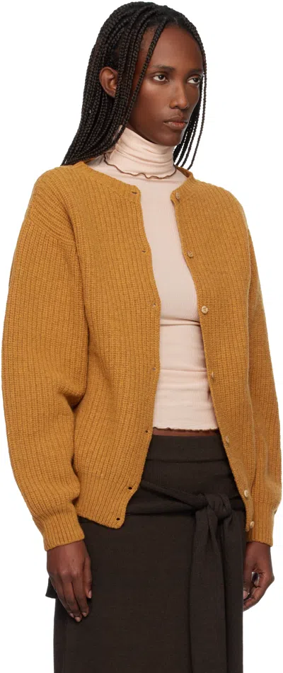 Baserange Long-sleeved Cardigan Sweater In Yellow