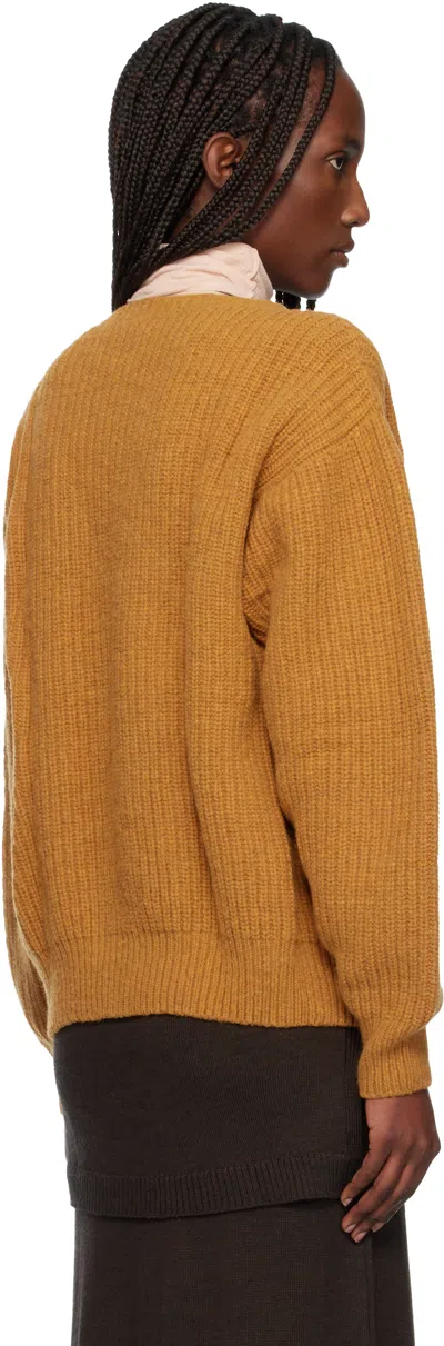 Baserange Long-sleeved Cardigan Sweater In Yellow