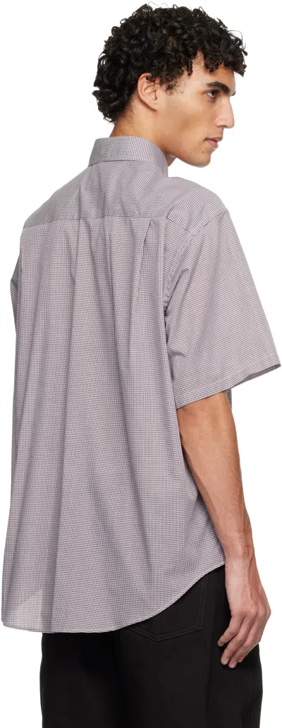 Hed Mayner Brown Short Sleeve Shirt In Gray