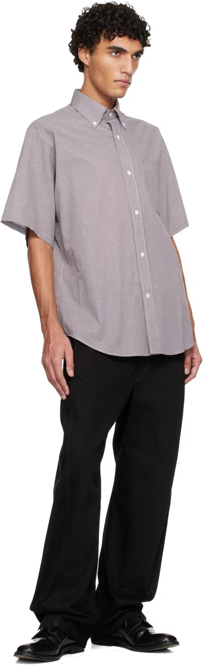 Hed Mayner Brown Short Sleeve Shirt In Gray