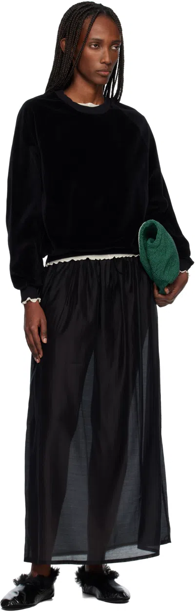 Baserange Crew Neck Sweatshirt In Black