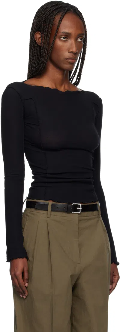 Baserange Black Omato Long Sleeve T-shirt In Black