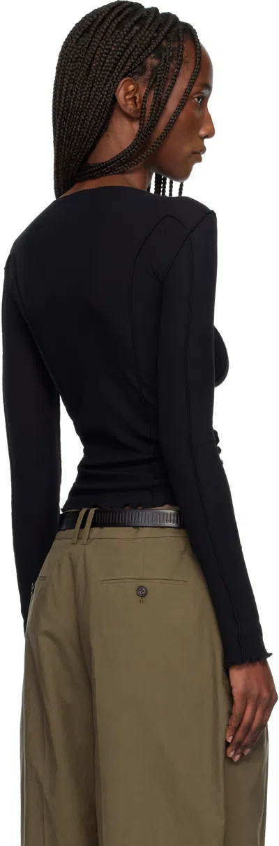 Baserange Black Omato Long Sleeve T-shirt In Black