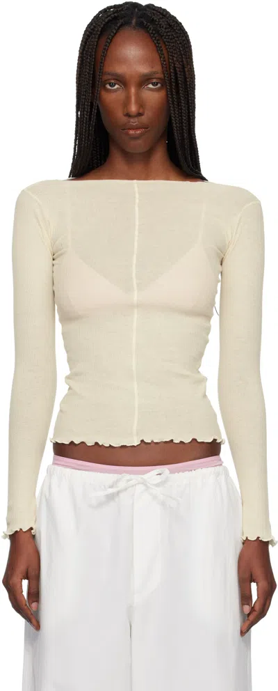 Baserange Off-white Pama Long Sleeve T-shirt In White