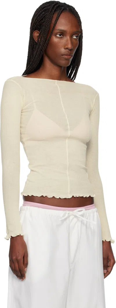 Baserange Off-white Pama Long Sleeve T-shirt In White