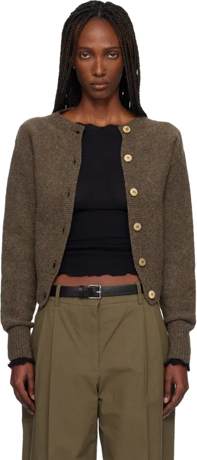 Baserange Brown Tier Cardigan In Brown