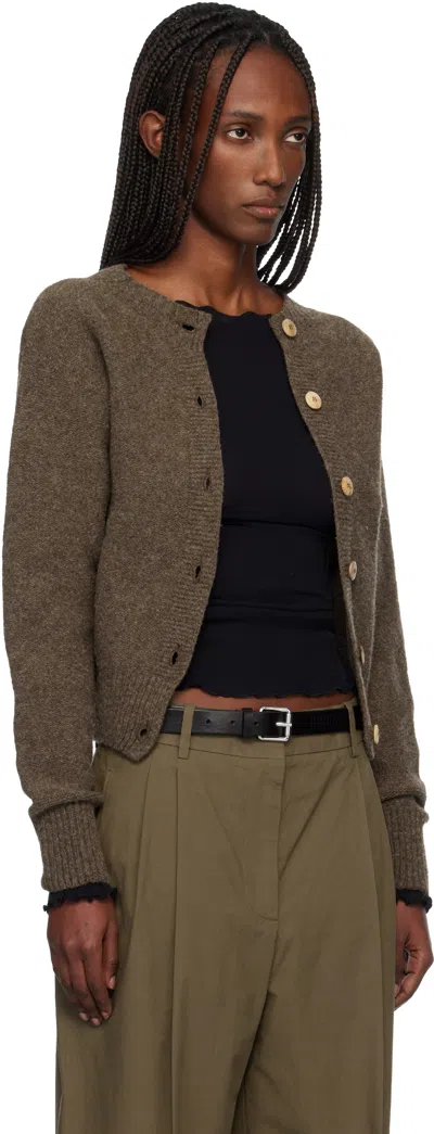 Baserange Brown Tier Cardigan In Brown