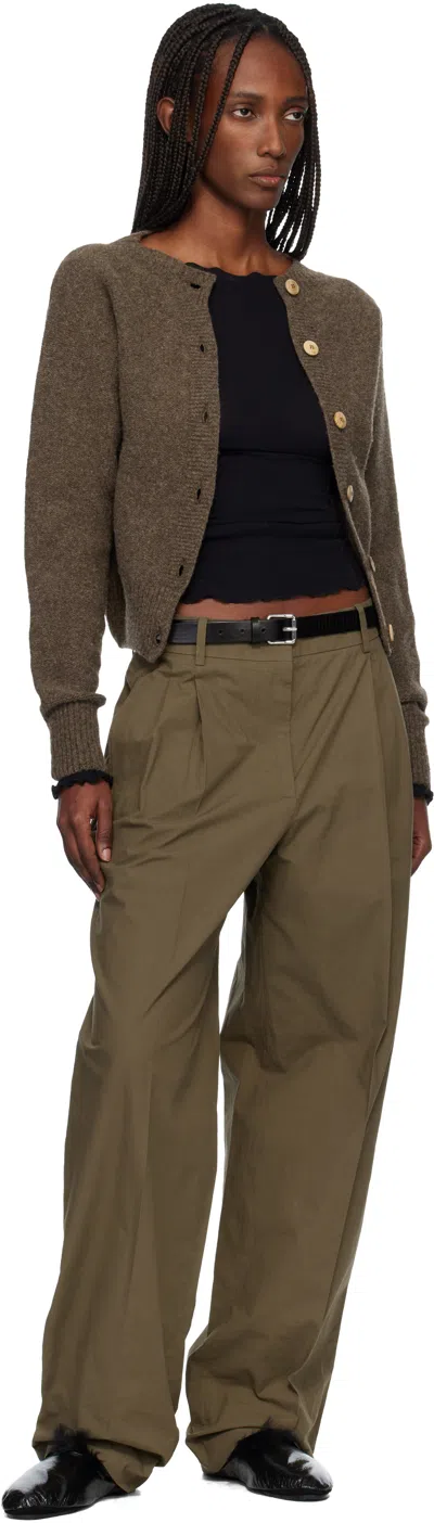 Baserange Brown Tier Cardigan In Brown