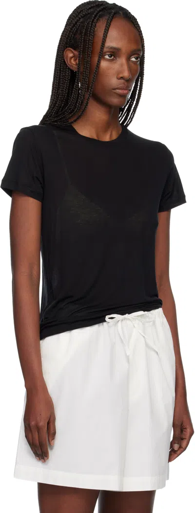 Baserange Black Bamboo T-shirt In Black