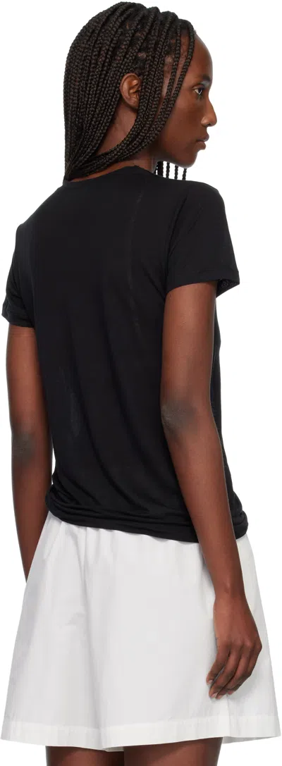 Baserange Black Bamboo T-shirt In Black
