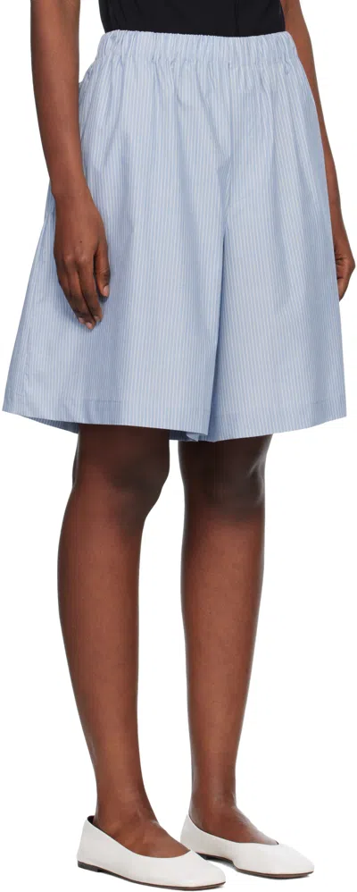 Baserange Elastic Waist Shorts In Blue