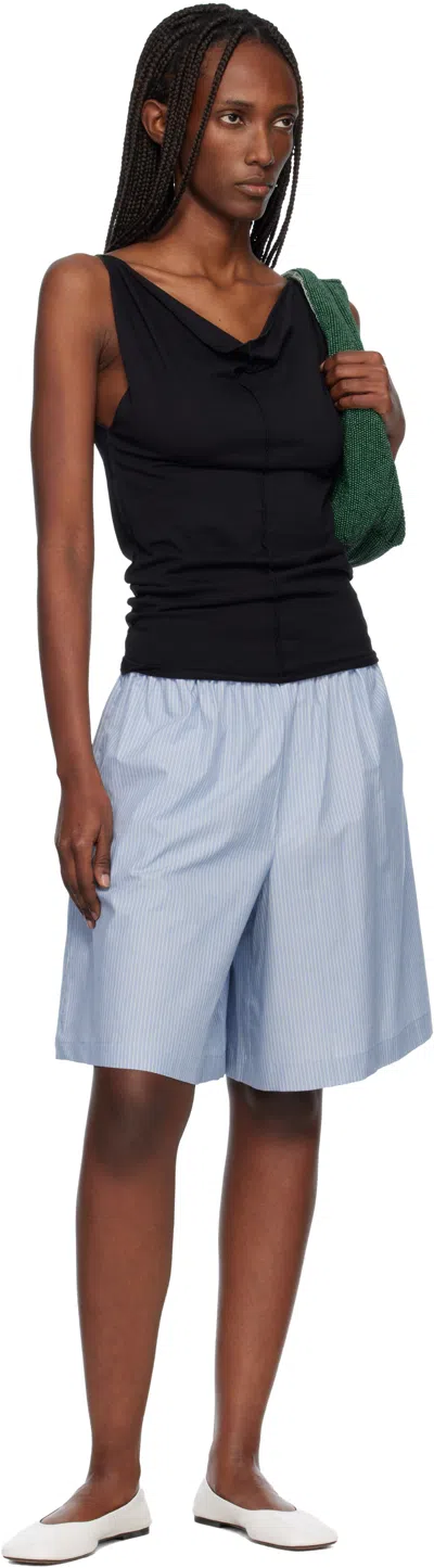 Baserange Elastic Waist Shorts In Blue