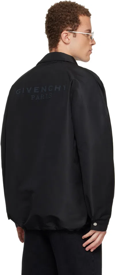 Givenchy Black Coach Jacket In Black