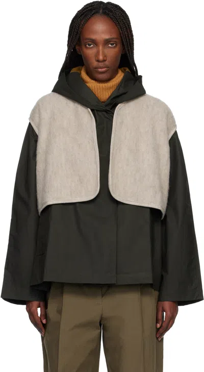 Baserange Taupe Capas Vest In Neutral