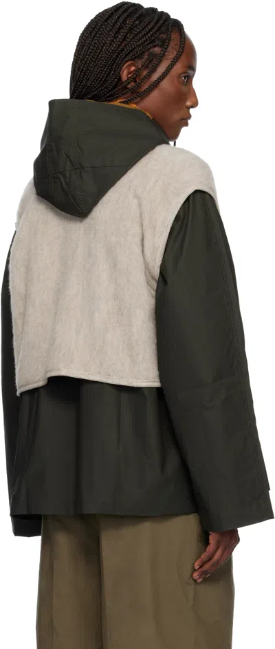 Baserange Taupe Capas Vest In Neutral