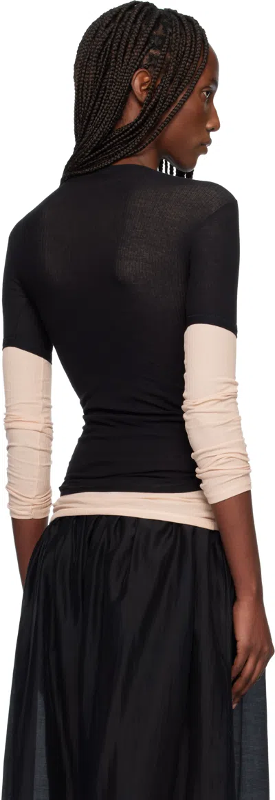 Baserange Black Heart T-shirt In Black