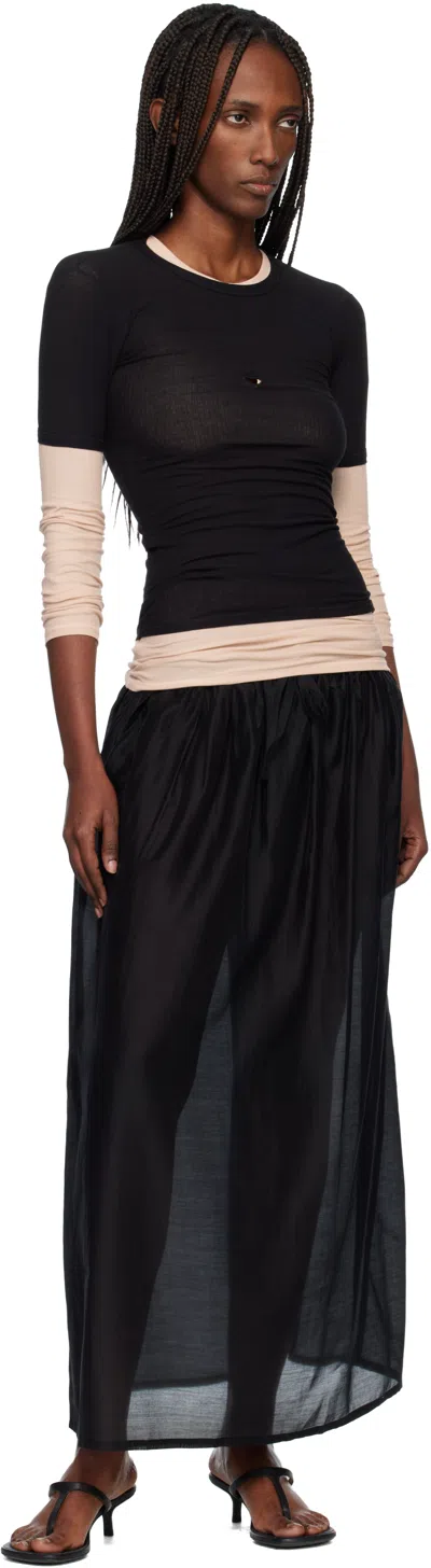 Baserange Black Heart T-shirt In Black