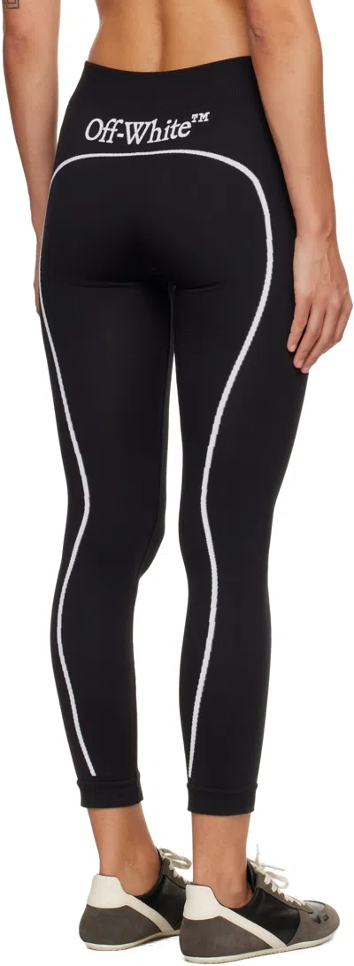 Off-white Black Off Stamp Seamless Leggings In Black