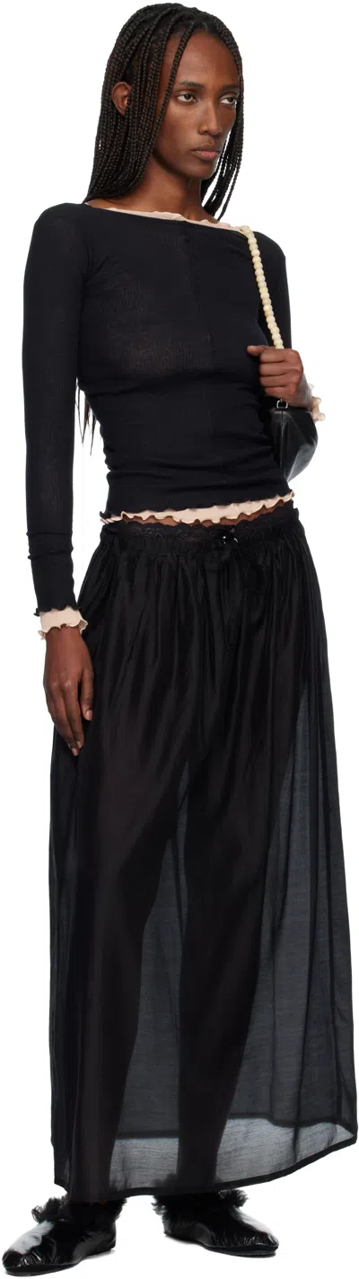 Baserange Black Pama Long Sleeve Tee In Black