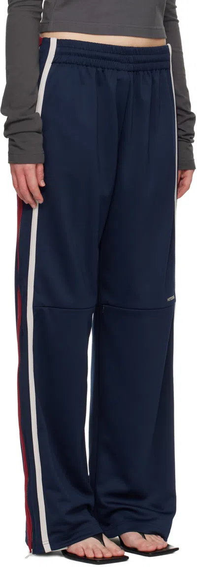 We11 Done We11done Elasticated Waistband Track Pants In Blue