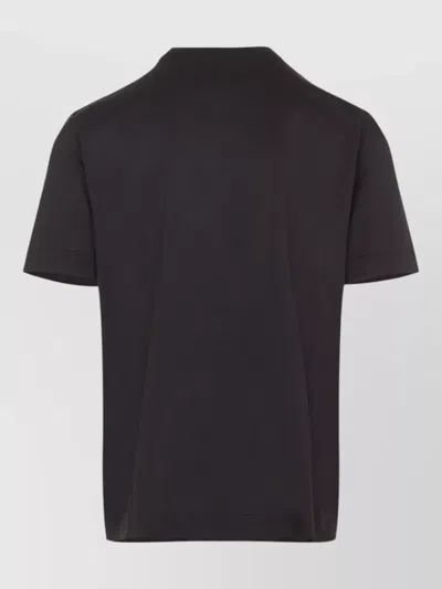 Paul Smith Stripe Tape Detail Crew Neck Tshirt In Black