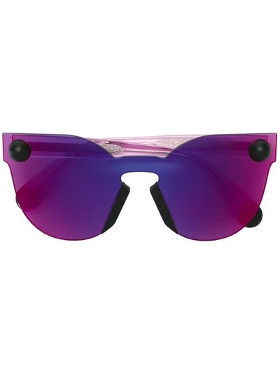 Christopher Kane Bumper Rimless Cat-eye Sunglasses In Pink
