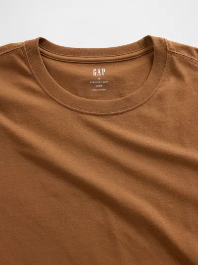 Gap Factory Everyday Soft Crewneck T-shirt In Brown