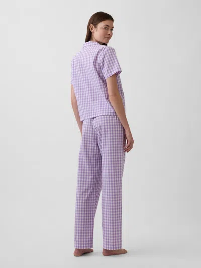 Gap Factory Poplin Pj Pants In Purple