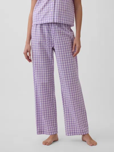 Gap Factory Poplin Pj Pants In Purple