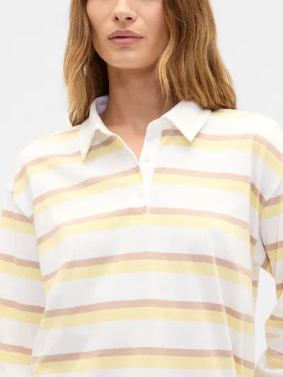 Gap Factory Oversized Stripe Rugby Polo Shirt Shirt In Animal Print
